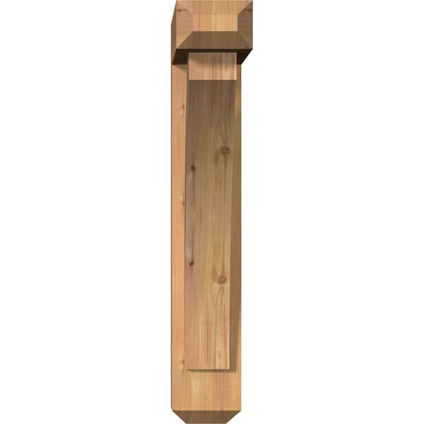 Thorton Craftsman Smooth Bracket W/ Offset Brace, Western Red Cedar, 5 1/2W X 20D X 32H